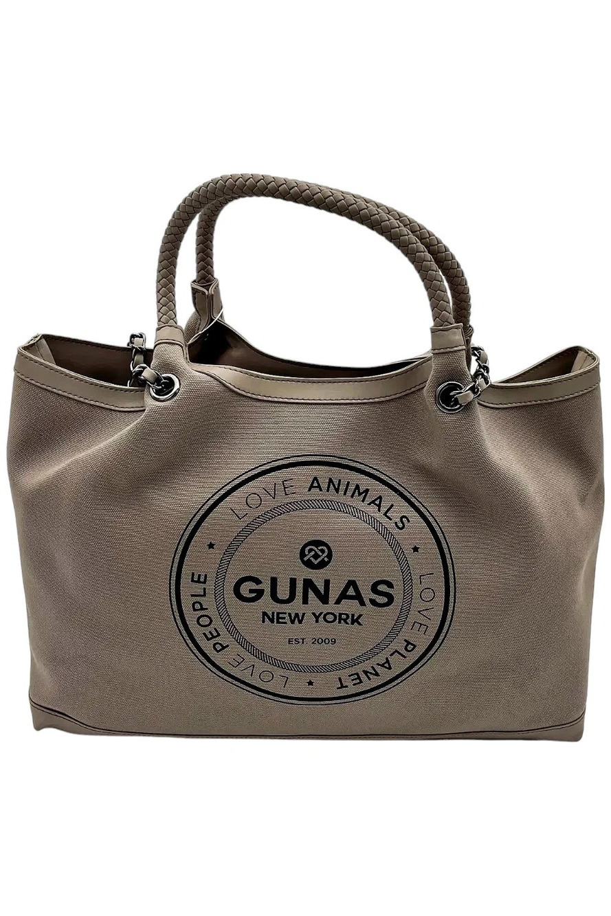 Gunas New York Canvas Double Handle Tote w/ Pouch Ruth Stone